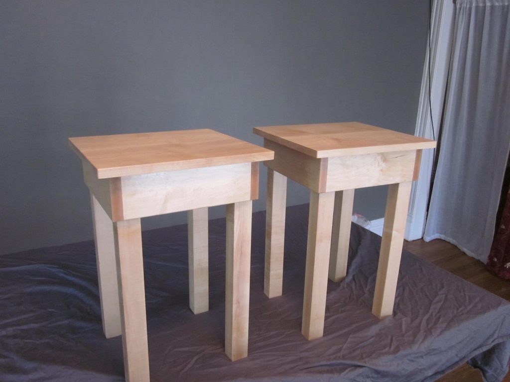 Hand-planed side tables made from solid hard maple with a hand-rubbed oil finish.
